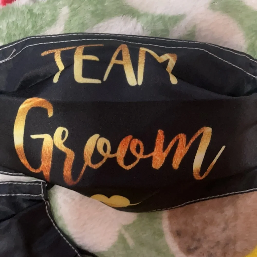 New set/2 Team Bride and Groom face masks